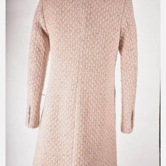 Cecil Gee Pink White Mod Check Tweed Wool Boucle - Picture 3 of 5